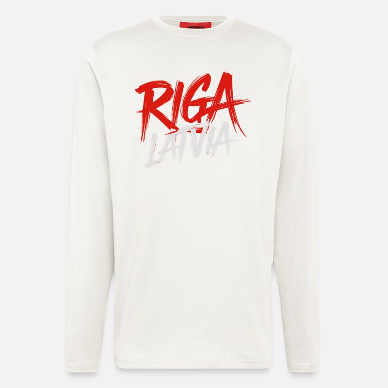 Riga Latvia Souvenir - Longsleeve - made by SPREAD  - OFF WHITE