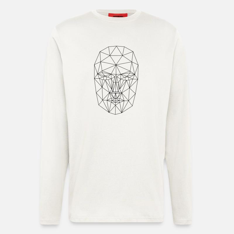 Face abstract wireframe - Longsleeve - made by SPREAD  - OFF WHITE