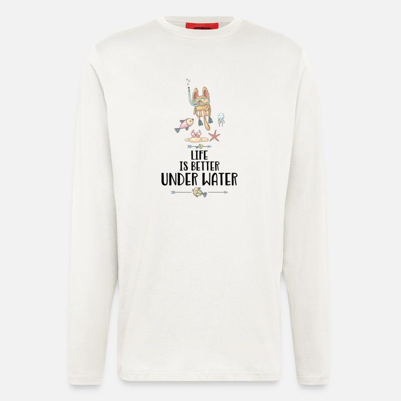 Taucher - Langarmshirt - made by SPREAD  - OFF WHITE