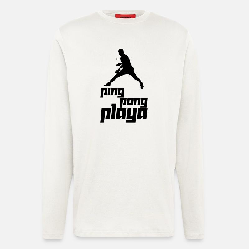 Ping Pong Playa (Vector) - Langarmshirt - made by SPREAD  - OFF WHITE