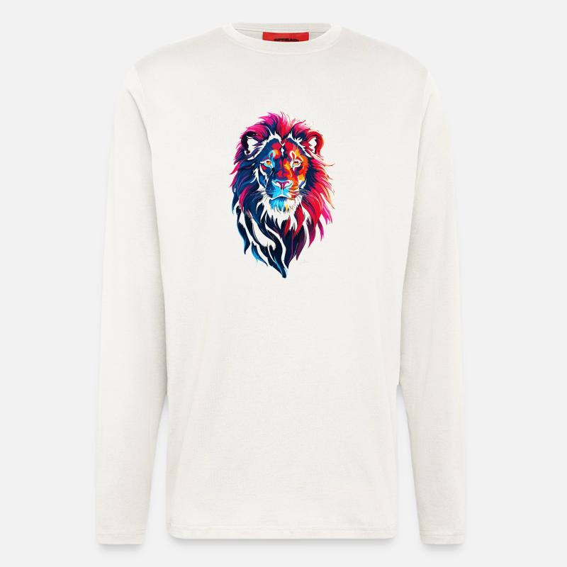 Red and blue lion - Longsleeve - made by SPREAD  - OFF WHITE