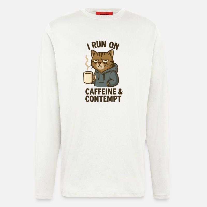 Kaffe Katze - Langarmshirt - made by SPREAD  - OFF WHITE