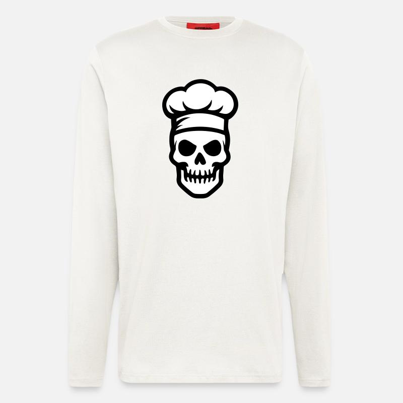 Chef Skeleton Chef Chef Hat - Longsleeve - made by SPREAD  - OFF WHITE
