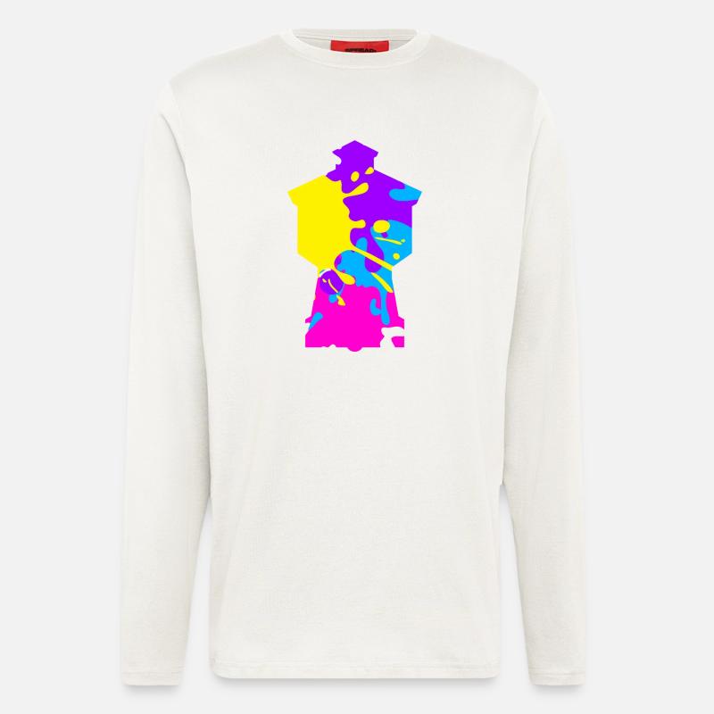 Wasserturm Langeoog bunt - Langarmshirt - made by SPREAD  - OFF WHITE