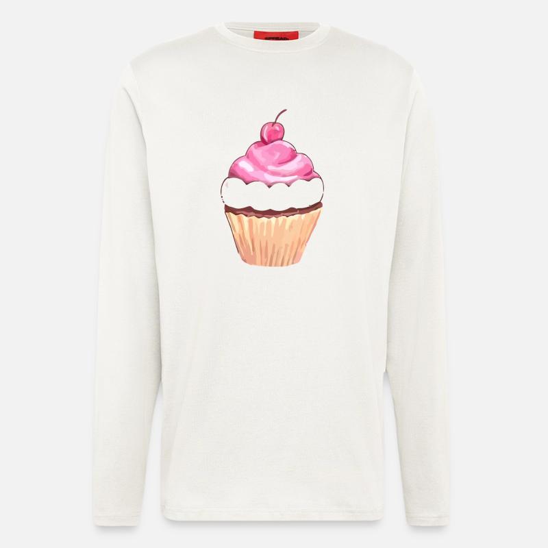 Cupcake Love Kirsche - Langarmshirt - made by SPREAD  - OFF WHITE