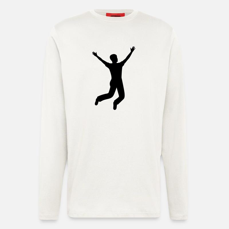 Freudensprung machen - Langarmshirt - made by SPREAD  - OFF WHITE