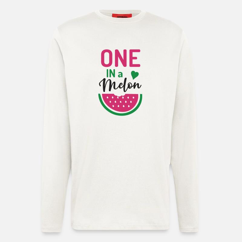 Eins in einer Melone - Langarmshirt - made by SPREAD  - OFF WHITE