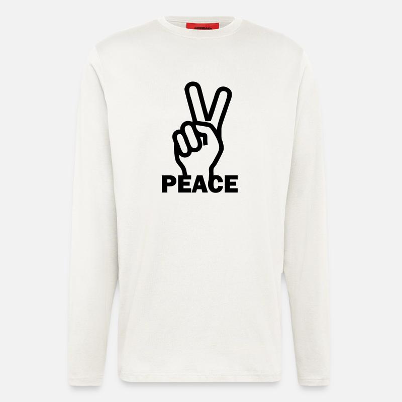 Vrede Frieden - Langarmshirt - made by SPREAD  - OFF WHITE
