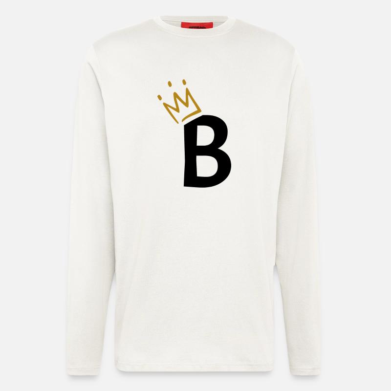 Buchstabe B - Anfangsbuchstabe B - Langarmshirt - made by SPREAD  - OFF WHITE