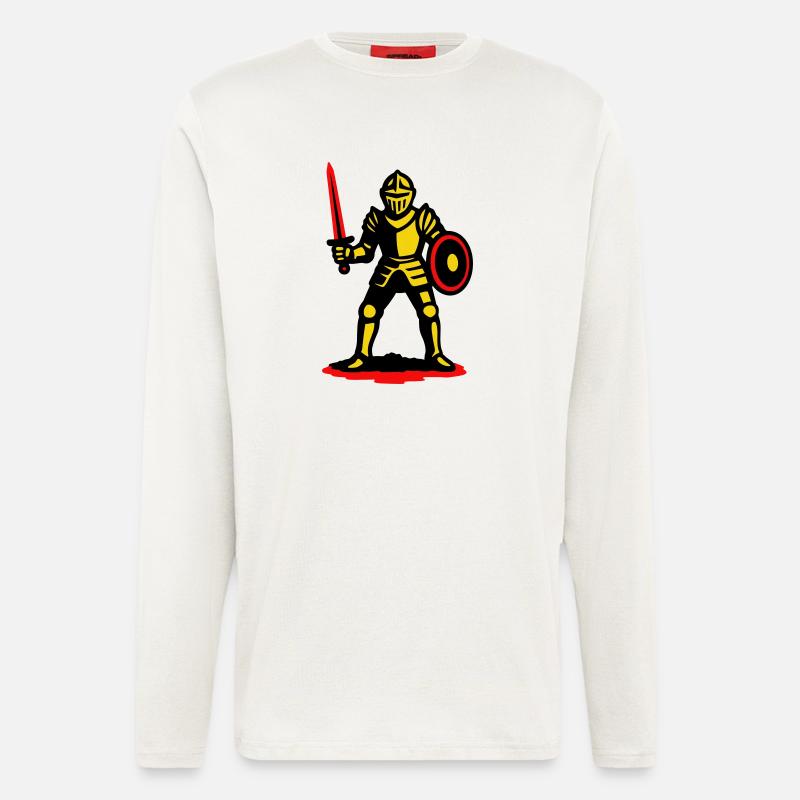 Yellow Knight with Red Sword - Longsleeve - made by SPREAD  - OFF WHITE
