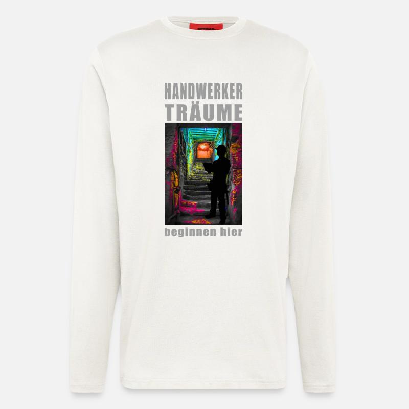 Handwerker Träume: Neonpfad - Langarmshirt - made by SPREAD  - OFF WHITE