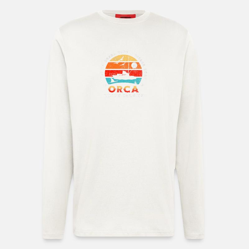 Orca - Amity Island - Langarmshirt - made by SPREAD - OFF WHITE
