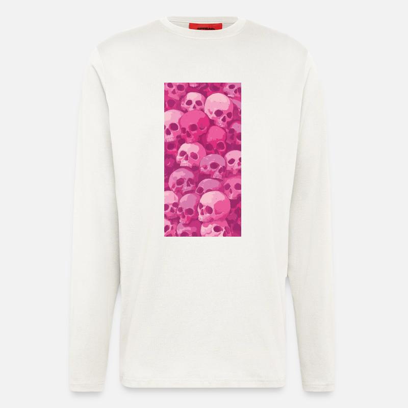 Pink Skull Pattern - Longsleeve - made by SPREAD  - OFF WHITE