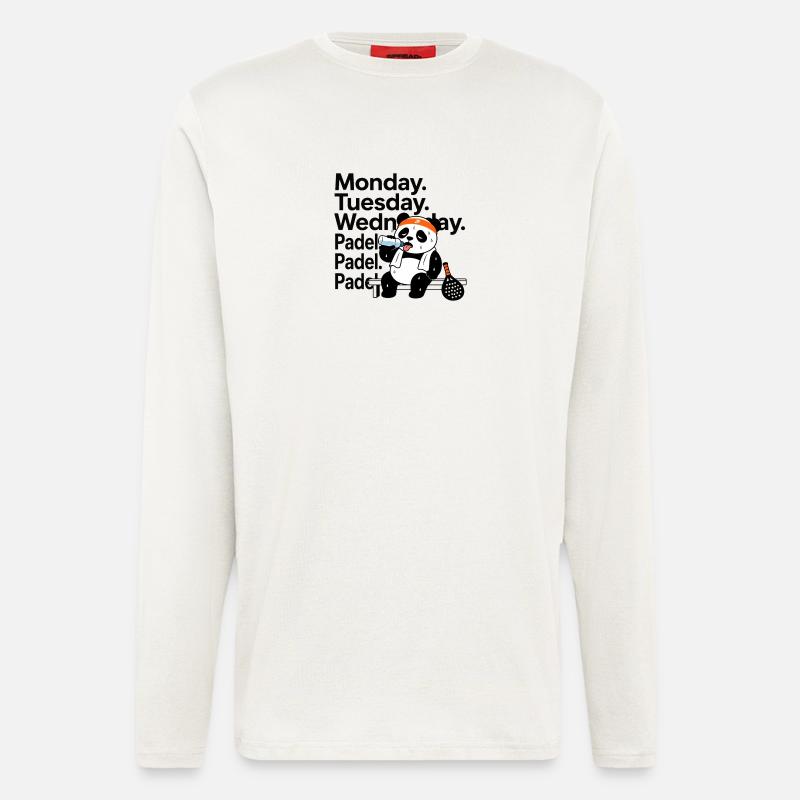 Monday Tuesday Wednesday Padel - Langarmshirt - made by SPREAD  - OFF WHITE
