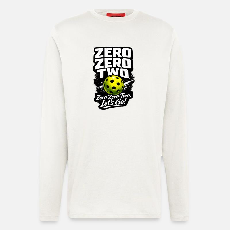 Zéro Zéro Deux – Allons-y Balle - Manches longues bio décontracté fabriqué en UE - OFF WHITE