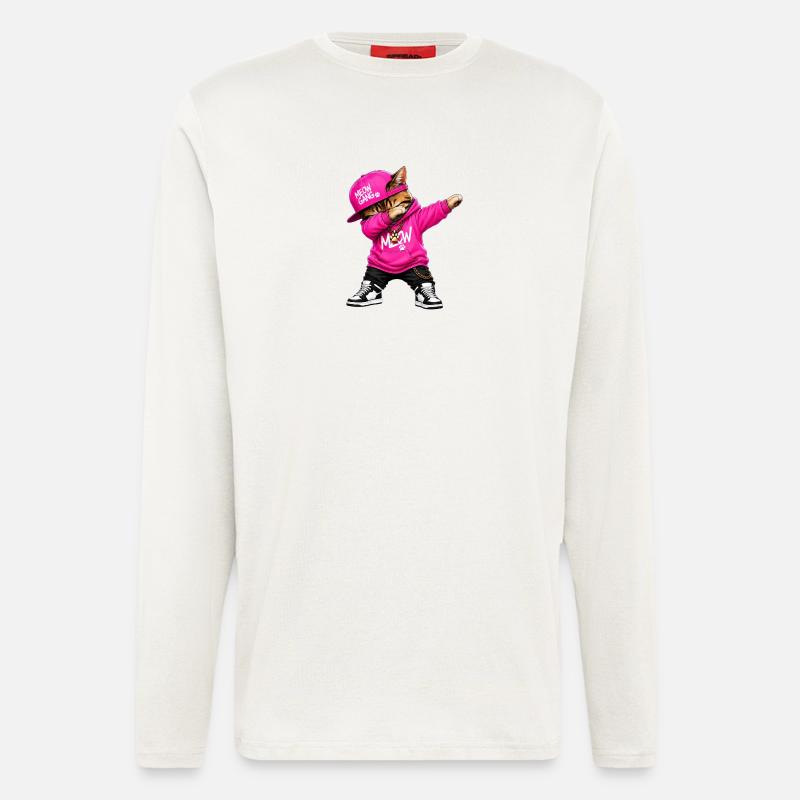 Dabbing Cat - Langarmshirt - made by SPREAD  - OFF WHITE