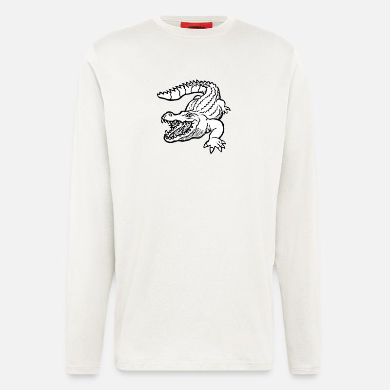 evil crocodile - Longsleeve - made by SPREAD  - OFF WHITE
