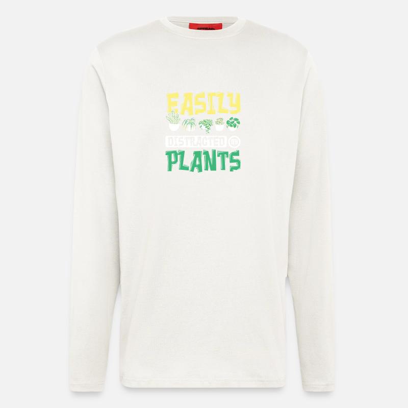 Easily distracted by plants Botanist - Longsleeve - made by SPREAD  - OFF WHITE