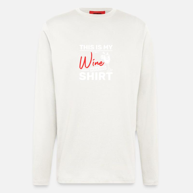 C’est ma vinification - Manches longues bio décontracté fabriqué en UE - OFF WHITE