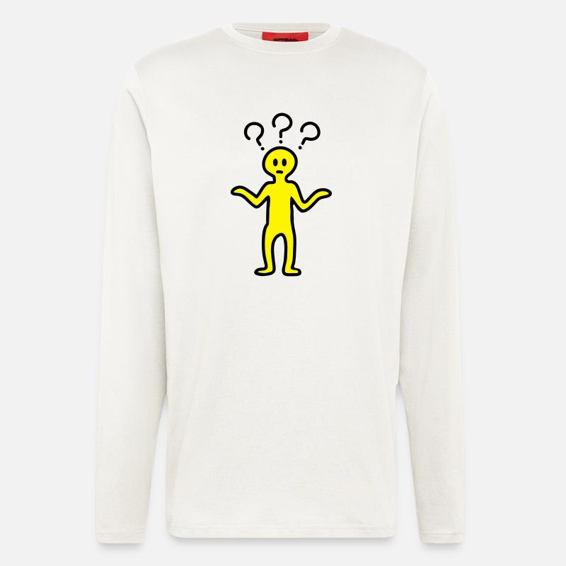 Fragezeichen Männchen - Langarmshirt - made by SPREAD  - OFF WHITE
