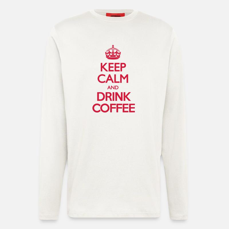 Keep Calm and Drink Coffee - Longsleeve - made by SPREAD - OFF WHITE