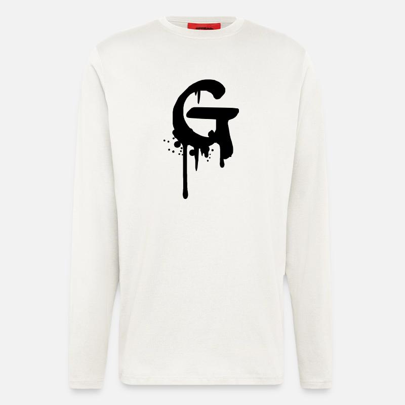 G graffiti drops Farbklex spray - Longsleeve - made by SPREAD  - OFF WHITE