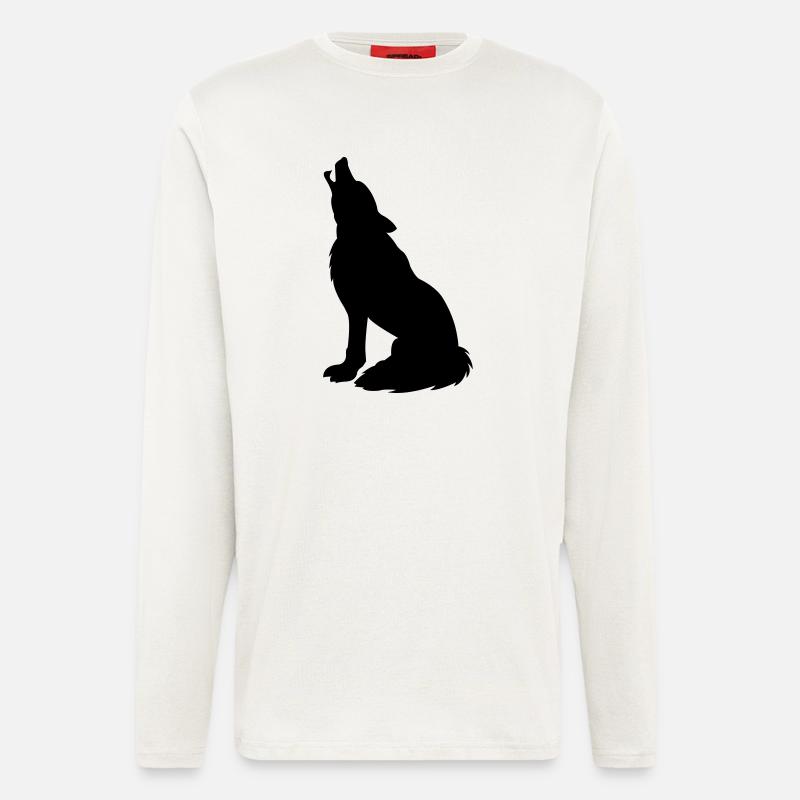 wolf_01 - Longsleeve - made by SPREAD  - OFF WHITE