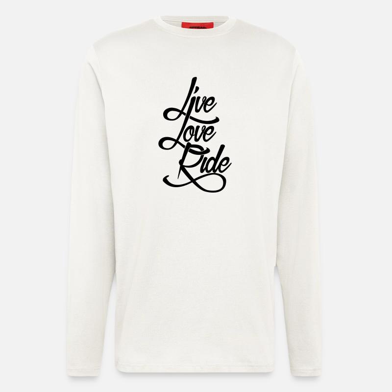 Live Love Ride - Langarmshirt - made by SPREAD  - OFF WHITE