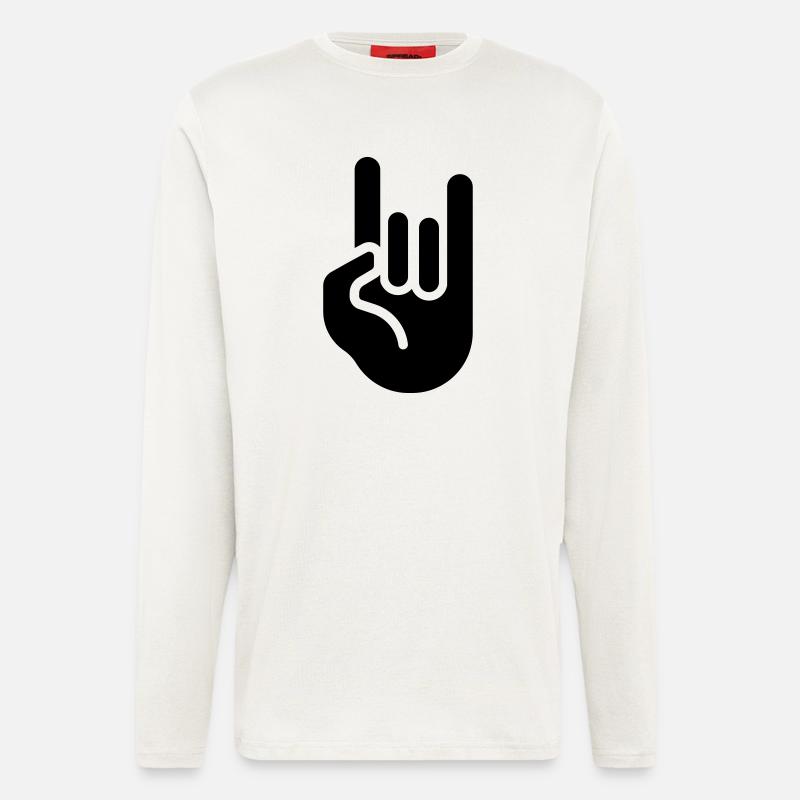 rock hand - Langarmshirt - made by SPREAD  - OFF WHITE