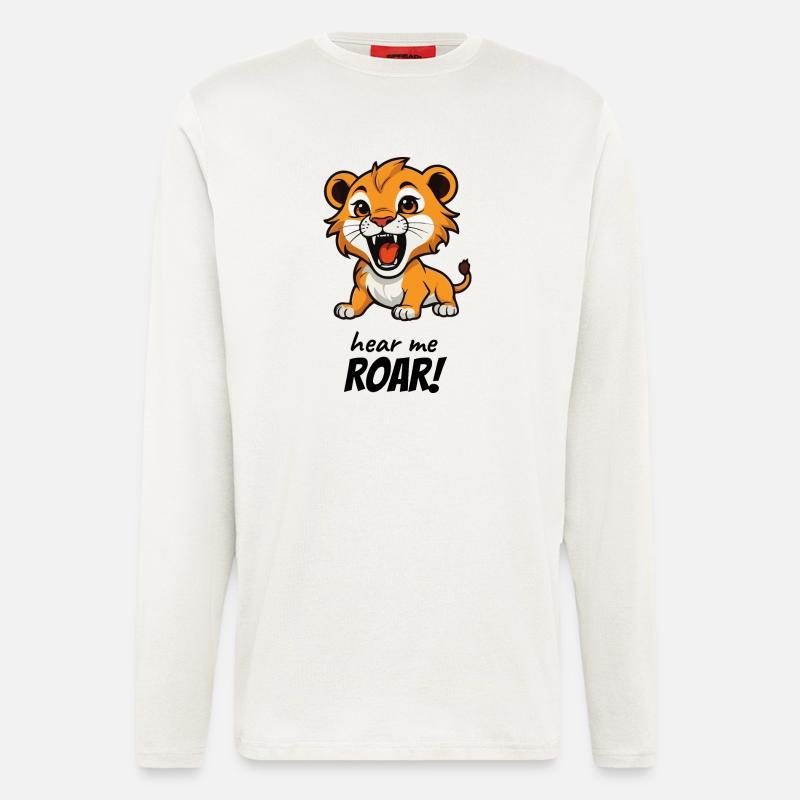 Brüllender Babylöwe - Langarmshirt - made by SPREAD  - OFF WHITE