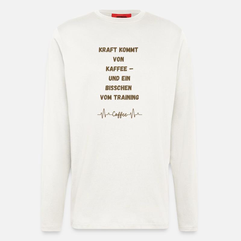 Kaffe deine Kraft - Langarmshirt - made by SPREAD  - OFF WHITE