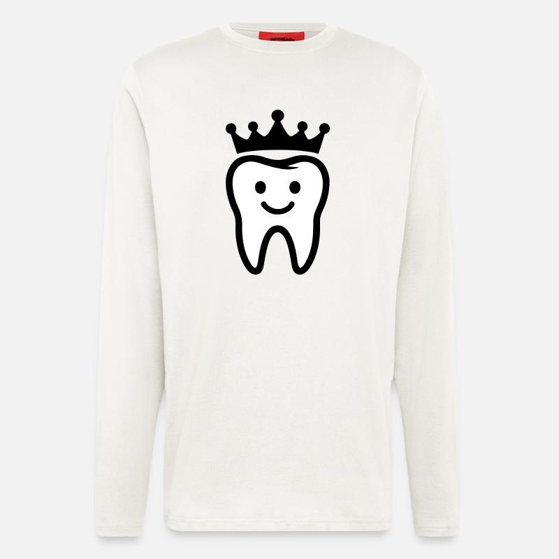 Zahn Krone - Langarmshirt - made by SPREAD  - OFF WHITE