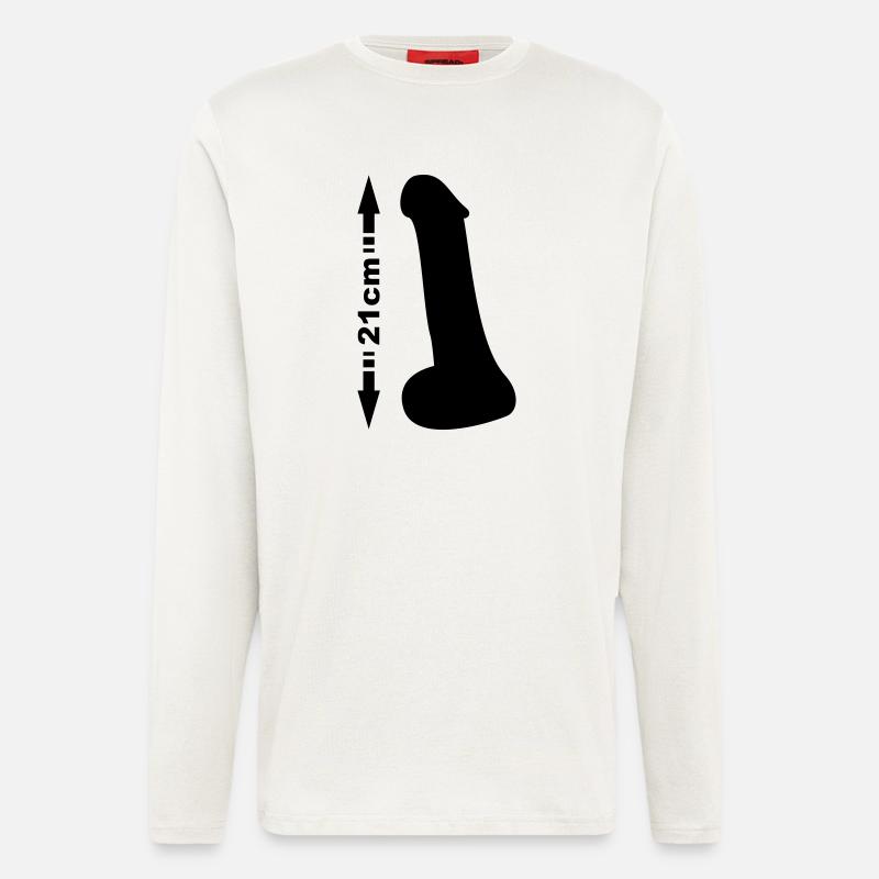 Penis 21cm - Langarmshirt - made by SPREAD  - OFF WHITE