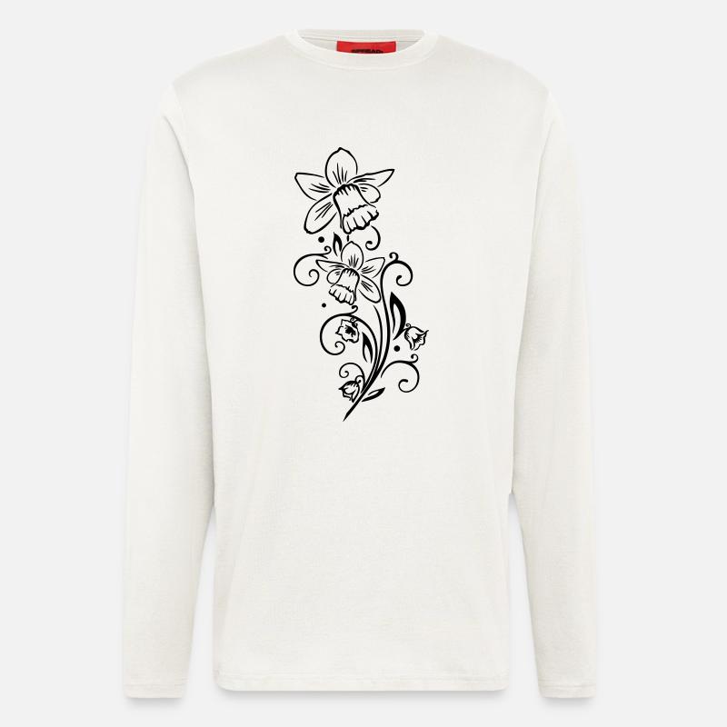 Easter Bells Daffodils Spring - Longsleeve - made by SPREAD  - OFF WHITE