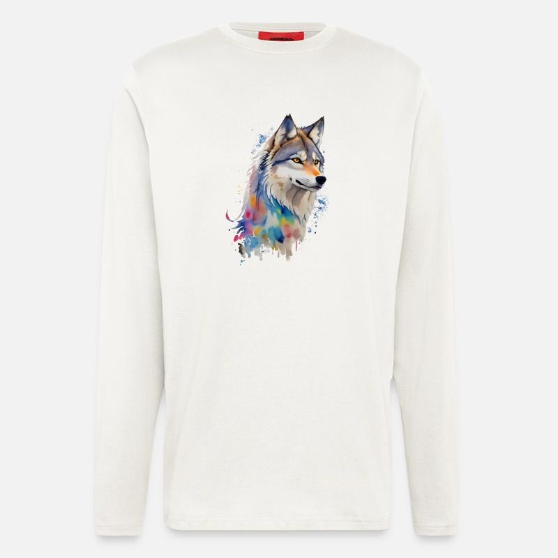 Wolf - Langarmshirt - made by SPREAD  - OFF WHITE