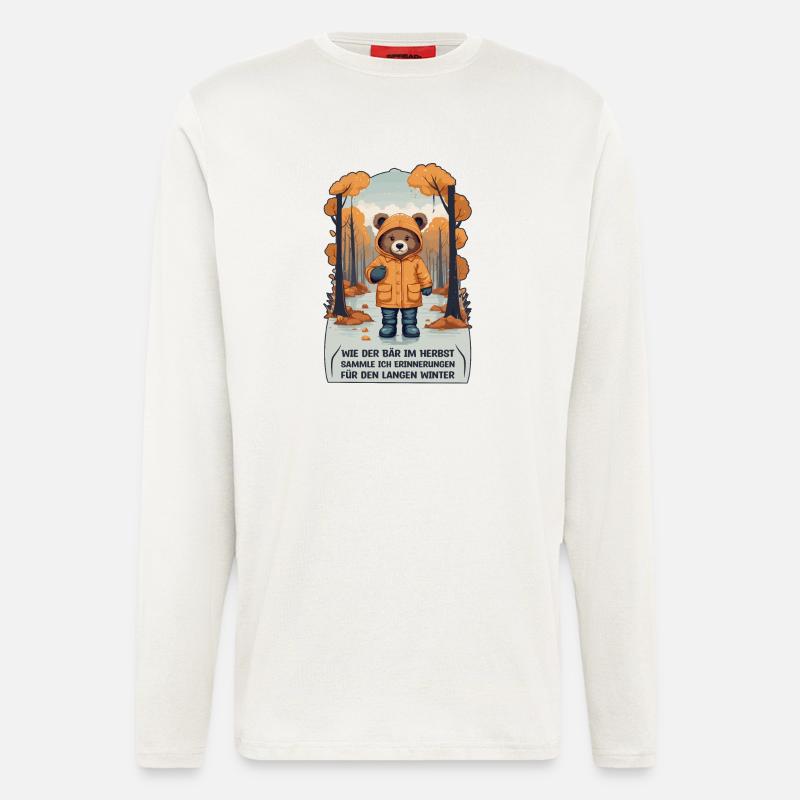 Wie der Bär im Herbst - Langarmshirt - made by SPREAD  - OFF WHITE