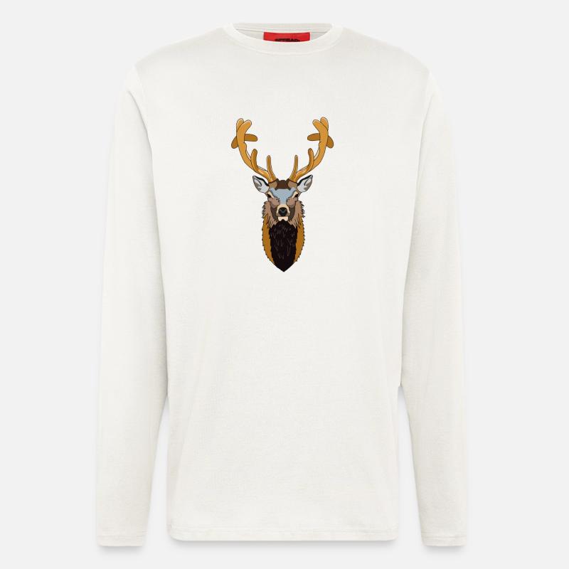 Hirsch - Langarmshirt - made by SPREAD  - OFF WHITE