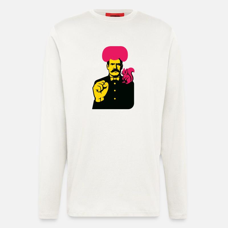 Homme d’art étrange - Manches longues bio décontracté fabriqué en UE - OFF WHITE