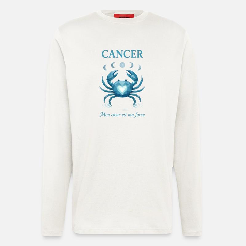 Krebs Sternzeichen - Astrologie - Langarmshirt - made by SPREAD  - OFF WHITE