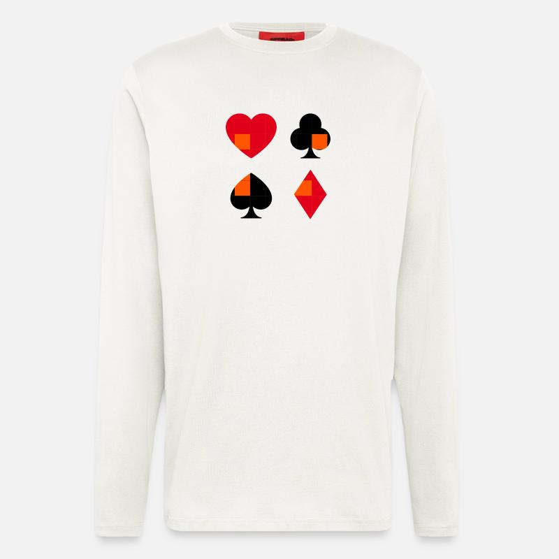 Sammlung geometrischer Kartenanzüge - Langarmshirt - made by SPREAD  - OFF WHITE