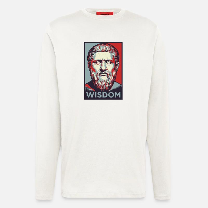Wisdom Portrait Pop Art - Langarmshirt - made by SPREAD  - OFF WHITE