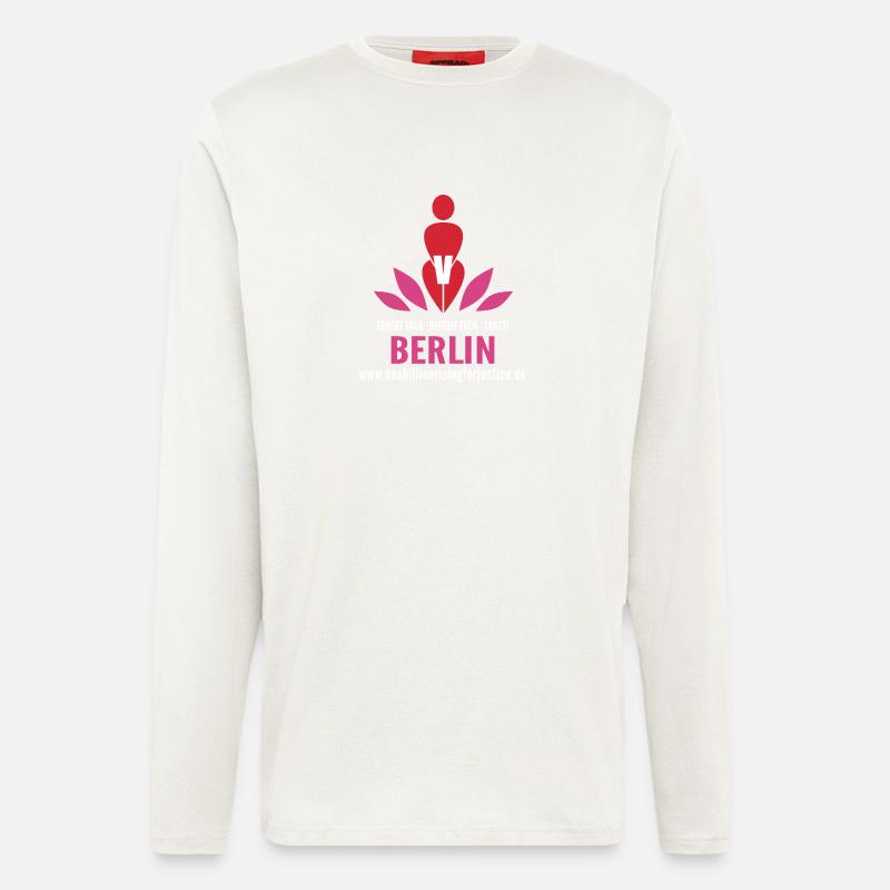 schwarzobr_logo_berlin - Langarmshirt - made by SPREAD - OFF WHITE