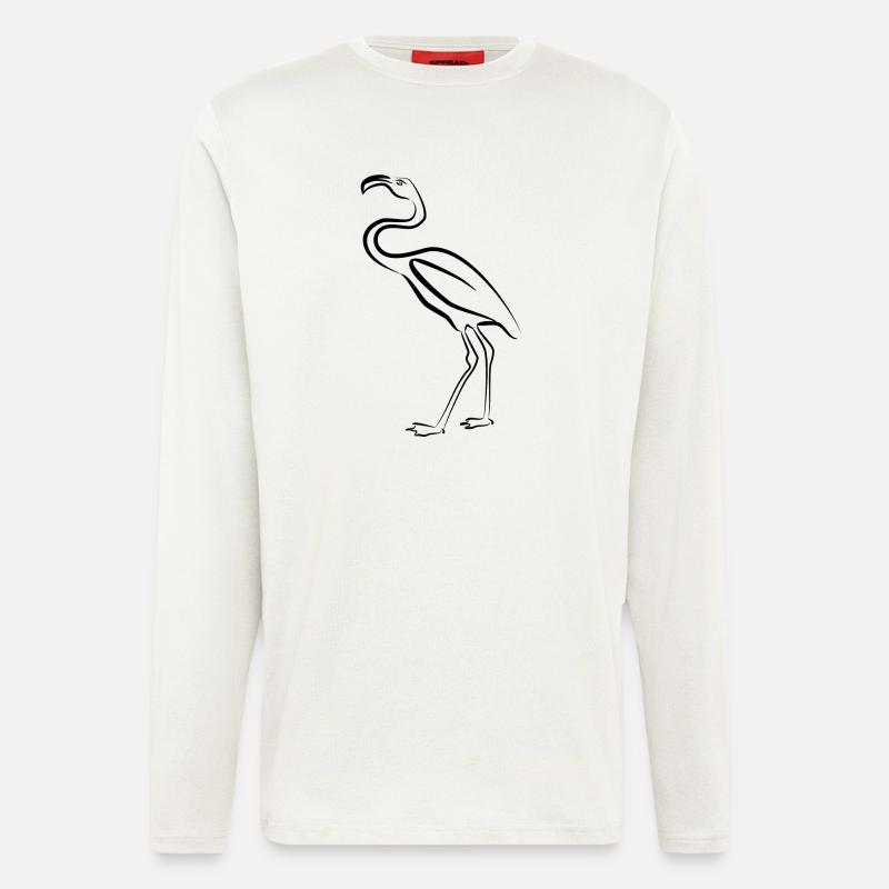 Flamingo - Langarmshirt - made by SPREAD  - OFF WHITE