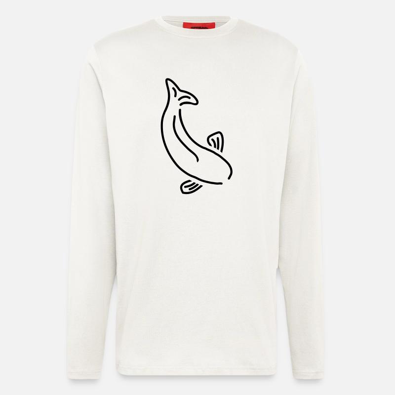 fisch__f1 - Langarmshirt - made by SPREAD  - OFF WHITE
