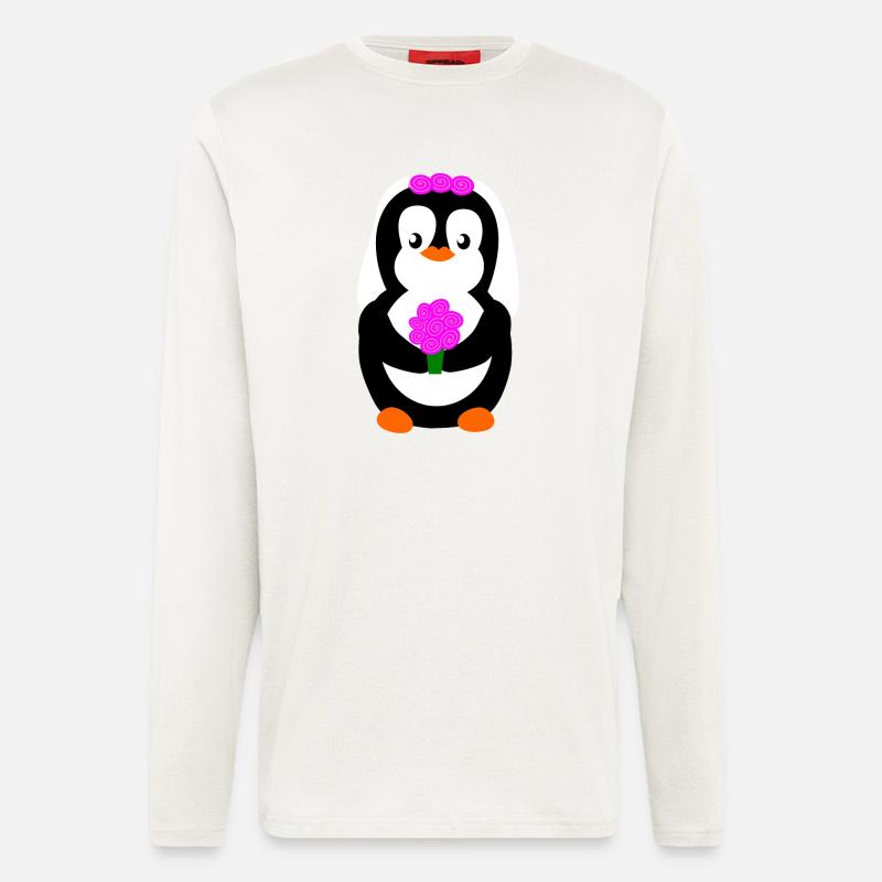 pengiun bride Pinguinbraut - Langarmshirt - made by SPREAD  - OFF WHITE