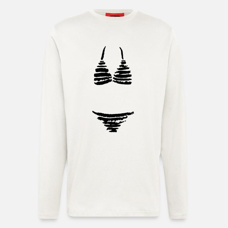 Gestreifter Bikini - Langarmshirt - made by SPREAD  - OFF WHITE