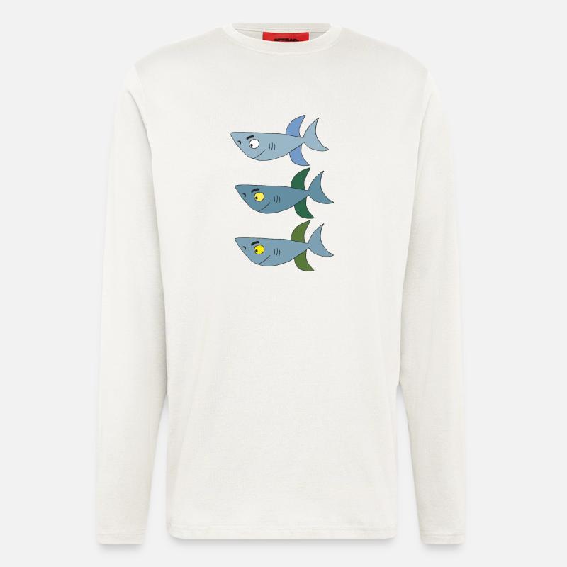 haifisch 3 brüder - Langarmshirt - made by SPREAD  - OFF WHITE