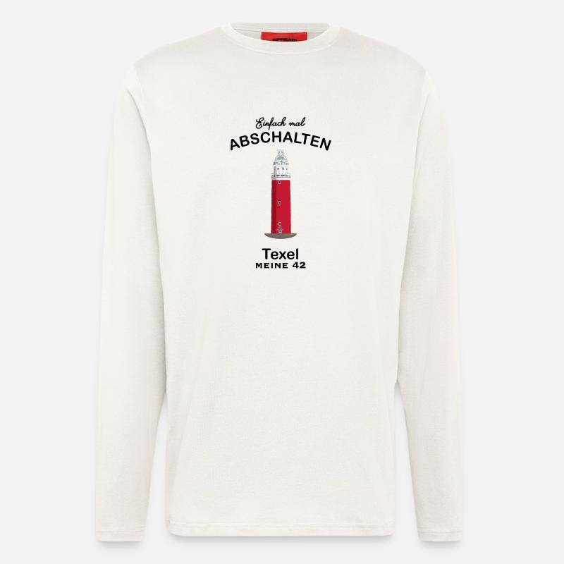 TexeL, Leuchtturm Eierland - Langarmshirt - made by SPREAD  - OFF WHITE