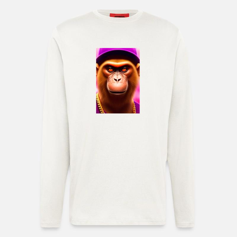 Cooler Affe - Langarmshirt - made by SPREAD  - OFF WHITE