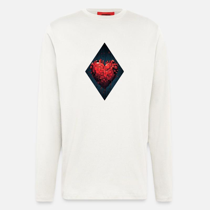 Wiedergeburt eines Herzens - Langarmshirt - made by SPREAD - OFF WHITE